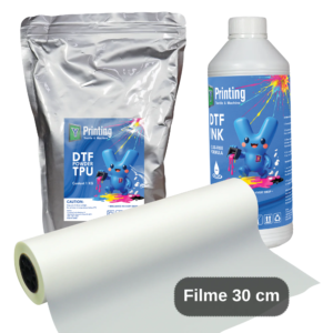 DTF combo Kit 30cm film, white ink, white powder