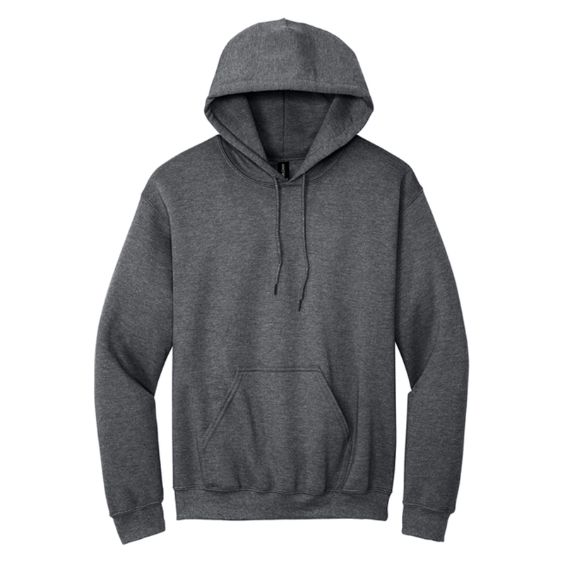 Custom Print Ash Hooded Sweatshirt (18500 Gildan® Heavy Blend®)