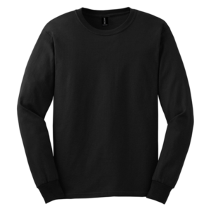 Black Long Sleeve T-shirt Front