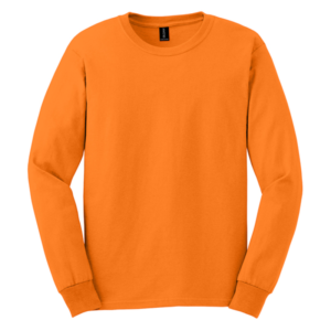 Safety Orange Long Sleeve T-shirt Front