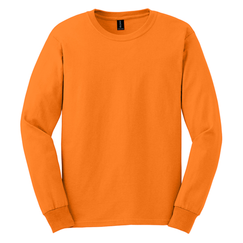Safety Orange Long Sleeve T-shirt Front