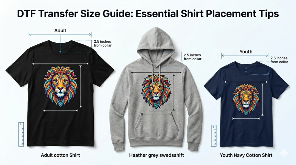 DTF Transfer Size Guide