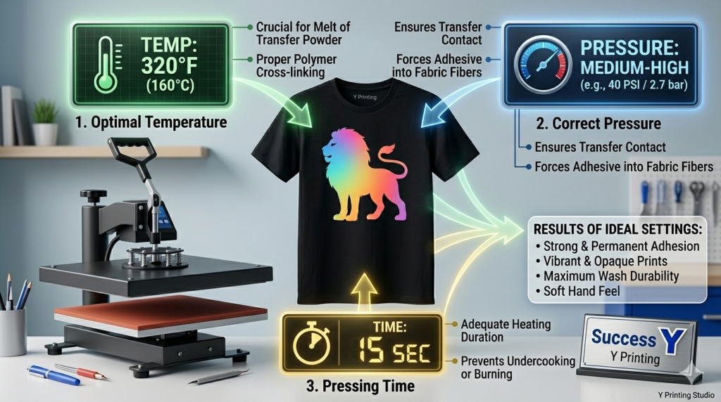 Heat Press Settings for DTF Transfers Setup