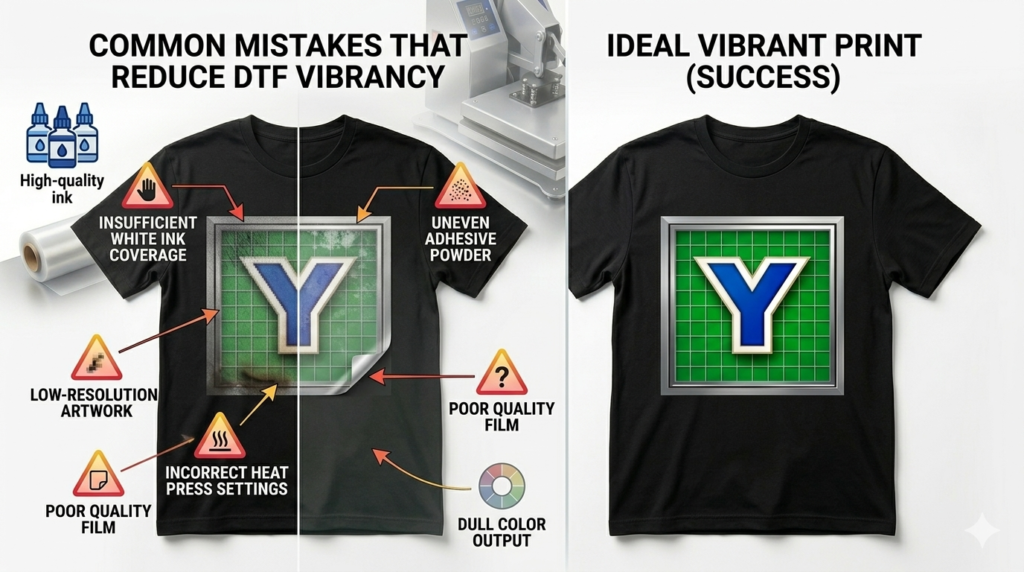 How to Make DTF Transfers More Vibrant Mistakes How to Make DTF Transfers More Vibrant