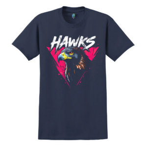 Y Printing Hawks Magenta T-Shirt Navy